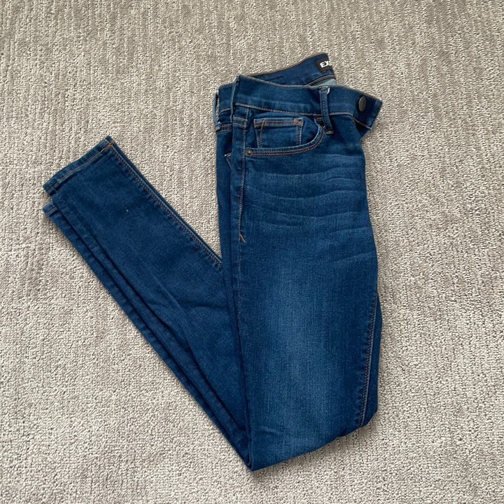 SIZE 0 Express skinny blue jeans